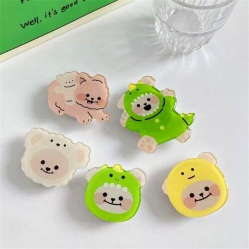 Cute Bear Animal Mobile Stand Extend Grip Phone Case Holder For IPhone 11 12 Pro Plus X Xr Xs Max Finger Ring Stand Bracket