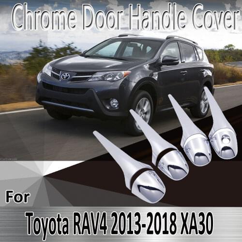 For Toyota RAV4 2013-2018 XA30 2014 2015 2016 2017 Styling Stickers Decoration Chrome Door Handle Cover Refit Car Accessories