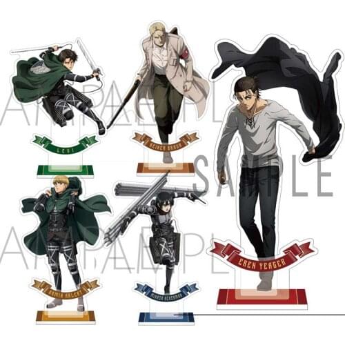 2021 Hot Anime Attack on Titan Erwin Smith Acrylic Stand Display Model Plate Birthday Cake Decor Toy Gift Cosplay Student Xmas