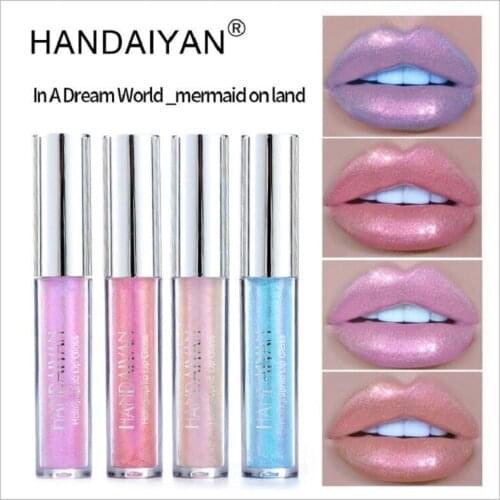 HANDAIYAN 6 Pcs Makeup Lip Gloss Gift kit Long Lasting Shimmer Lip Tint Nutritious Moisturizer 3ml Liquid Lipstick