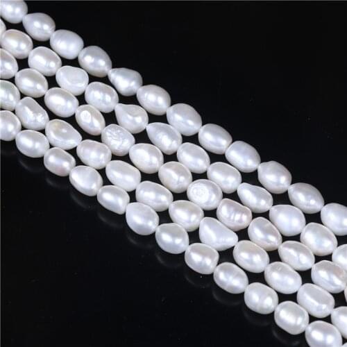 9-10mm cultured freshwater pearl nugget baroque pearl strand