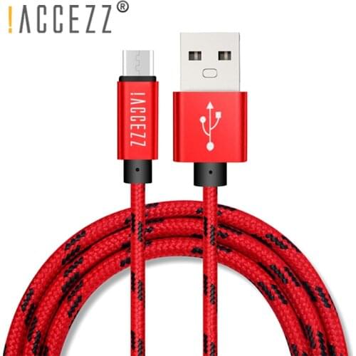 !ACCEZZ Nylon Charging Data Cable Micro USB For Samsung Galaxy S7 S6 For Huawei Xiaomi Redmi LG Android Phone Fast Charger Cord