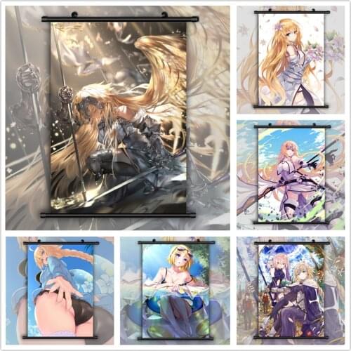 Fate Grand Order Apocrypha Ruler Jeanne Joan d'Arc Anime manga wall Poster Scroll