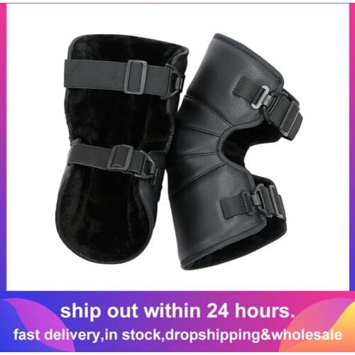 Motorcycle Warm Kneepad Motorbike Riding Knee Pad Windproof coldproof Winter Outdoor Knee Protective Guard PU Leather Waterproof