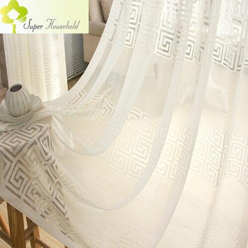 New White tulle Curtains For Living Room Bedroom Tulle Chinese Style Blinds Gauze For Windows Curtain Fabric Home Textile SM-180