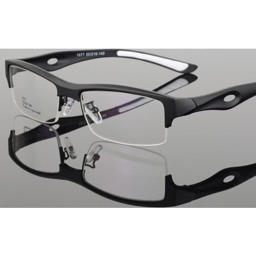 New Men Women Sport TR90 Frame Glasses Half Eyeglasses Frames Light Weight Prescription Eyewear Optical Glasses Frame Hot Oculos