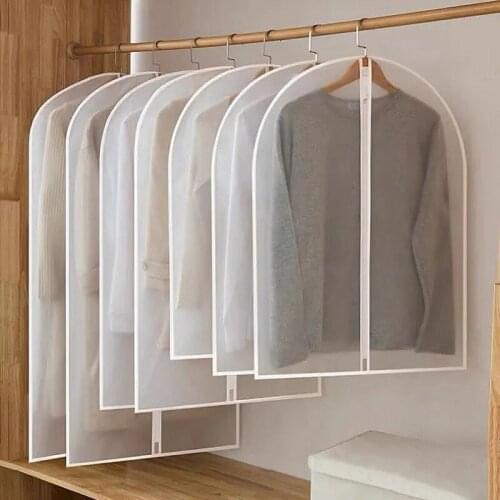 Clothes Storage Bag Suit Dust Bag Washable Transparent Household Hanging Bag Environmental Protection Coat Dust Cover