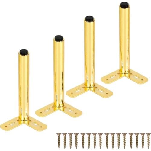 1/4PCS Metal Furniture Legs Foot Gold Cabinet TV Stands Bathroom Cabinet Sofa Support Leg Adjustable Hardware Bracket