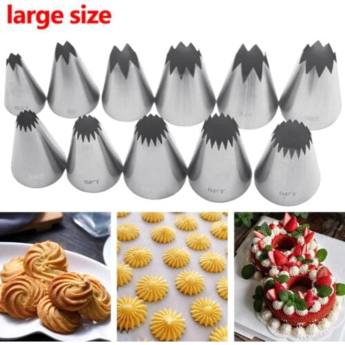 Russian Pastry Nozzles For Cream Icing Piping Nozzles Cake Decoration Tips Leaf Tulip Rose Cake Nozzles Tips Confectionery