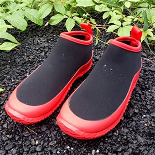 Size 36-46 Men Women Rubber Gardening Rain Shoes Low-top Waterproof Car Wash Footwear Unisex Outdoor for Wet Weather Work Shoes