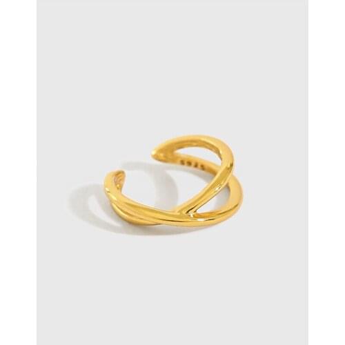 SHANICE S925 Sterling Silver ins minimalist wild X-shaped interweaving Ear Cuff Clip On Earrings For Women Girl Without Piercing