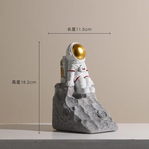 Nordic style creative resin astronaut bookend tabletop book organizer teacher desk decor desk office accessories book ends