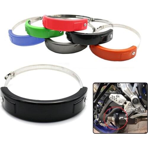 Universal Motorcycle Exhaust Protector 100mm-160mm Oval Can Cover Round Exhaust Guard Cover