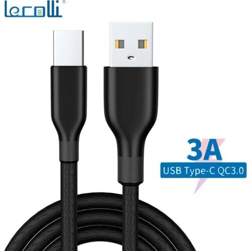 Mobile Phone Fast Charge Data Line 3A Data Line For TYPE-C/Android Fast Charge Data Line Imitation Leather PVC Charging Cable