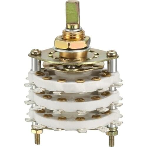 UXCELL 2/3/6 Pole 3/5/9 Throw 1/3 Deck Switches Band Channel Rotary Switch Selector for Industrial Machine Control Unit Radio TV