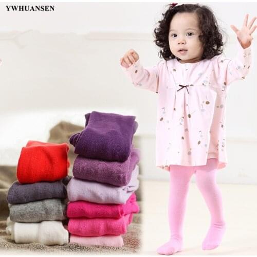YWHUANSEN 0 to 24M Spring Autumn Girls Tights Solid Color Collant For Infants Multi Color Tights for Boys Newborn Baby Pantyhose