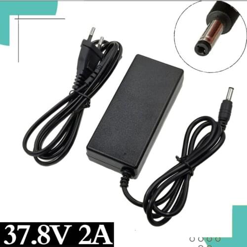 37.8V 2A DC charger polymer lithium battery charger 100-240v 5.5MM * 2.1MM portable charger EU/Australia/USA/UK plug