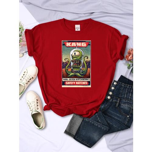 Aline Kang Safet Machine Punk Streetwear Print Female Tshirts Large Size Tops Leisure o-Neck T-shirts Loose Casual Women T shirt