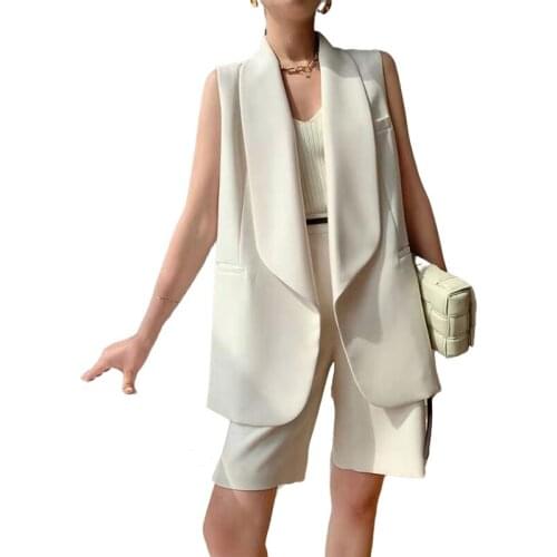 Spring and Autumn New Korean Suit Two Sets Fashion Bowknot Vest Jacket Casual Pants Set Nine Pants Female 2 Piece Set Women