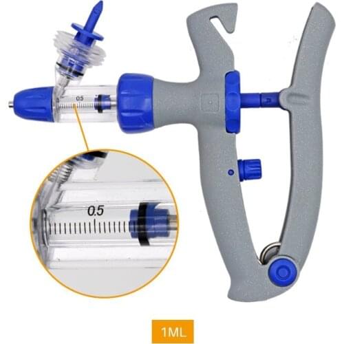 1ml 2ml 5ml Syringe Veterinary Continuous Injector Vaccine Injection Poultry Adjustable Automatic For Chicken Duck Pig Cow Sheep