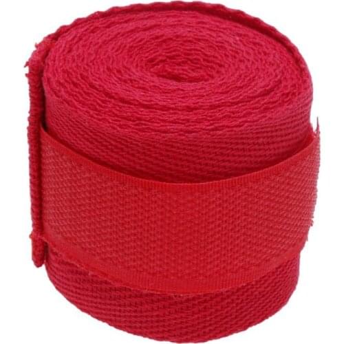 1 Pc 2.5M Eslatic Cotton Sports Strap Boxing Bandage For Sanda Muay Thai Mma Taekwondo Hand Gloves Wraps Red