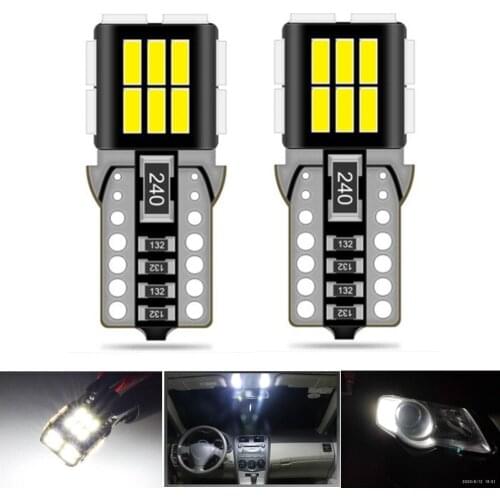 2pcs t10 led W5W Super Bright LED Car Parking Lights WY5W 168 501 2825 Auto Wedge Turn Side Bulbs Car Interior Reading Dome Lamp