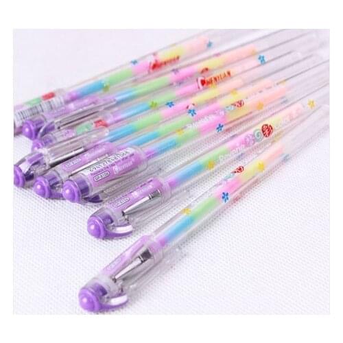 24pcs Creative stationery dream 6 color one neutral pen DIY color pen kawaii school supplies stationery