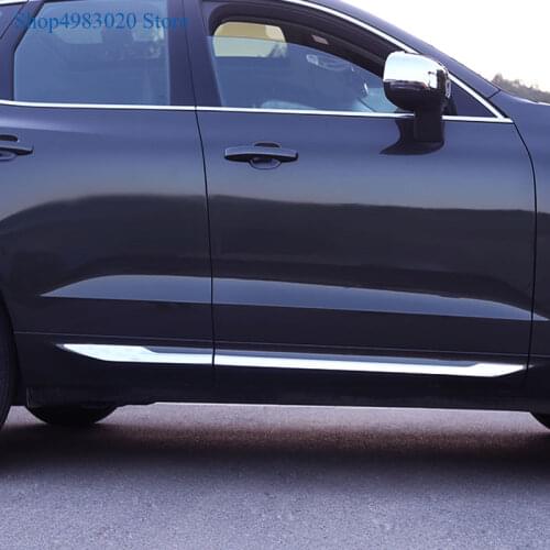 For Volvo XC60 2018 2019 car styling cover detector ABS Chrome Side Door Body trim stick Strip Molding frame part moulding 4pcs