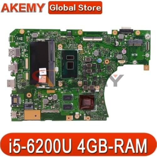Akemy X556UV For ASUS X556U X556UJ X556UV X556UA X556UQ X556UQK Motherboard I5-6200U GT920M DDR4 4GB Tested 100% work original