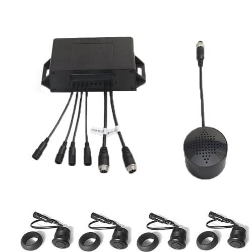 Automatical 4 Probes Smart Waterproof Ip67 Radar Alarm Sound Early Warning Truck Ultrasonic Parking Sensor System With Buzzer