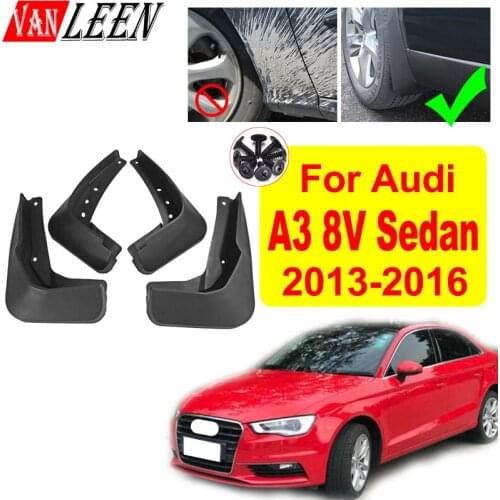 4pcs For Audi A3 8V Sedan 2016 2015 2014 2013 Car Front Rear Fender Mud Flaps Guard Splash Mudguard Accessories
