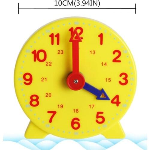 Montessori Student Learning Clock Time Teacher Gear Clock 4 Inch 12/24 Hour