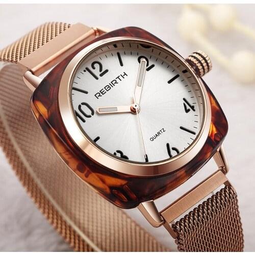 Luxury Women Bracelet Watch Creative Magnetic Quartz Watch Rose Gold Milanese Steel Strap Lady Watches Female Girls Magnet Clock