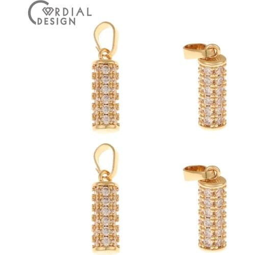 Cordial Design 20Pcs 6*24MM Jewelry Accessories/Hand Made/CZ Pendant/Necklace Making/Jewelry Findings & Components/DIY Charms