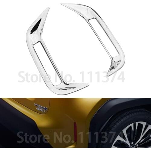 Chrome Rear Reflector Fog Light Lamp Cover For Toyota Yaris Cross 2020 2021 Protector Frame Decorative Trim Accessories
