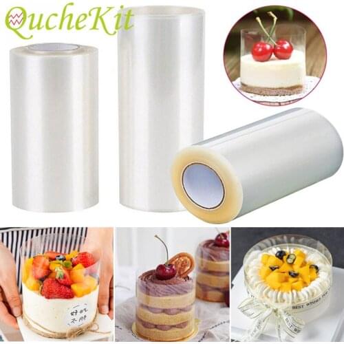 6/8/10/12/15/20CM Cake Collars Transparent Cake Rolls Clear Cake Strips Chocolate Mousse Collar Baking Surrounding Edge Decor