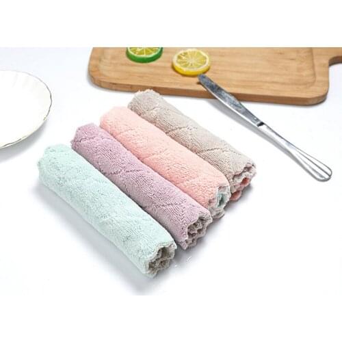 Kitchen Tools Gadgets Wipe Table Washing Towel Microfiber Kitchen Tableware Dish Cloth Super Absorbent Household Cleaning Cloth