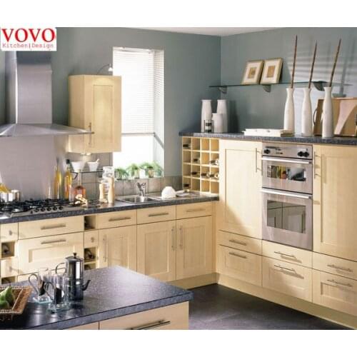 American maple kitchen cabinet with wine rack