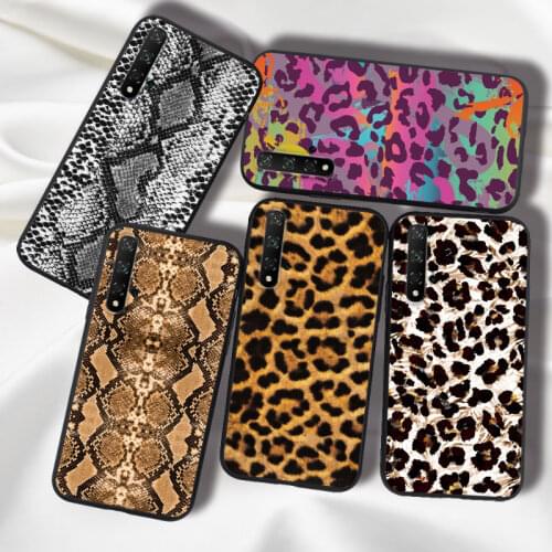 Leopard Silicone Case For Huawei Y6 2019 Y9 Prime Honor 20 Pro Lite 10 10i 20i V20 V30 View 30 Pro 30S NOVA 5T Case Cover Bumper