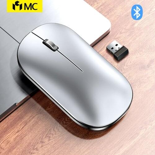 MC 502 2.4G Wireless Bluetooth Mouse Button Mute Noiseless Charging Wireless Mous with USB Receiver Mouse