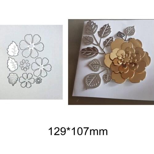 Beautiful Flower Blossom Leaves Metal Cutting Dies Hollowed Making Cards 2019 Scrapbooking Craft Paper New Stencils DIY Die Cut