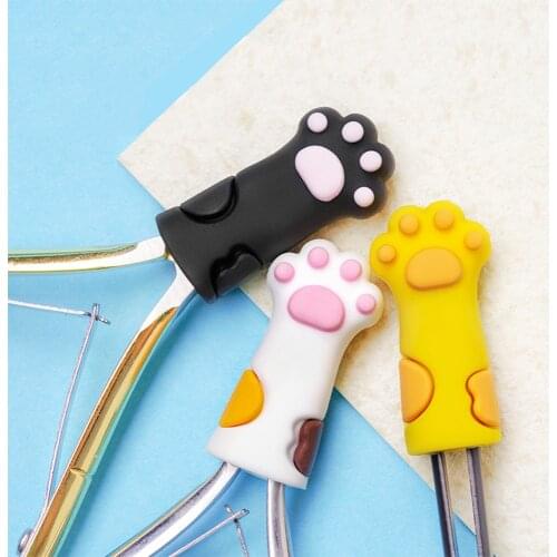 Nipper Cover Protective Cat Paw 3pcs /Set Sleeve for Nail Cuticle Scissors Manicure Pedicure Tools kits Dead Skin Scissor Cap