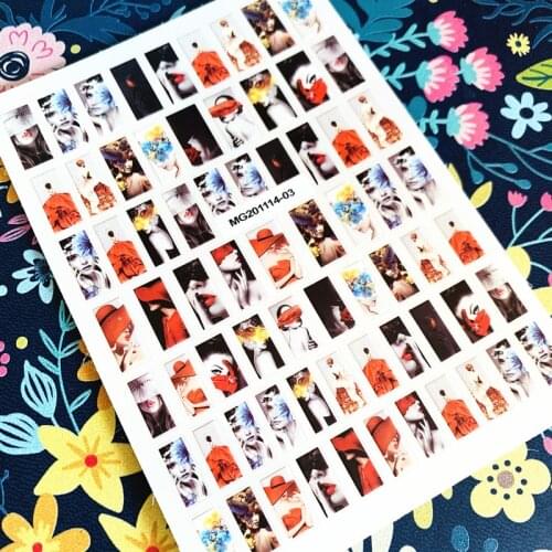 Newest fashion nail sticker 3d nail art sticker nail decal stamping export japan designs rhinestones