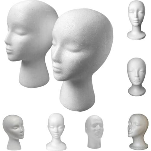 New Foam Head Prop Practical Mannequin Head Dummy Head Female Head Model Hat Wig Glasses Convenient Prop Display