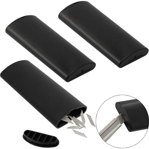 FOSHIO 2/5pcs Vinyl Cutting Knife Trash Snap Off 30 Degree Blades Disposer Container Carbon Fiber Film Sticker Car Accessories