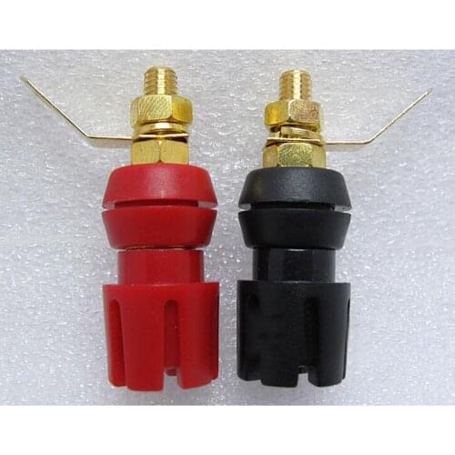 A pair Gold-plated copper Banana connector 4mm banana plug sockets Plum Terminals for Speaker horns