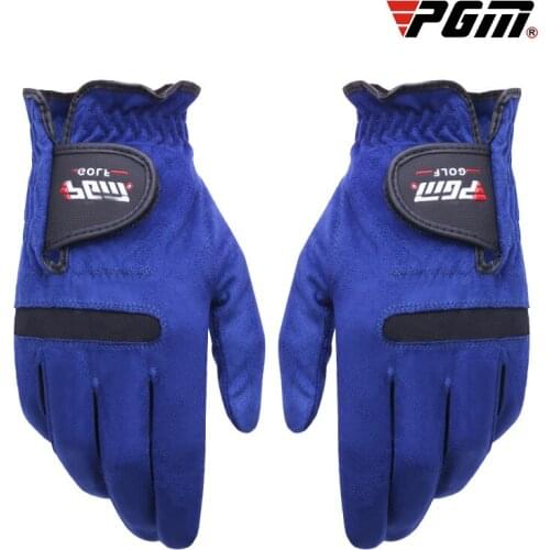 PGM Golf Gloves Mens Left Right Gloves Sport Sweat Absorbent Microfiber Cloth Glove Soft Breathable Abrasion Golf Accessories