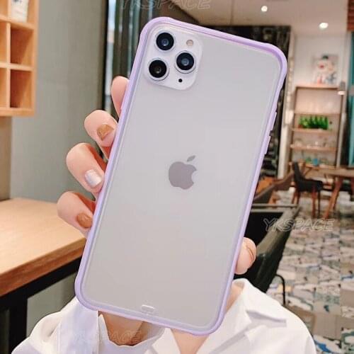 6Colors Translucent Matte Phone Case For iPhone X XR XS 11 12 Mini Pro Max 6 6s 7 8 Plus SE 2020 Soft Bumper Clear Back Cover