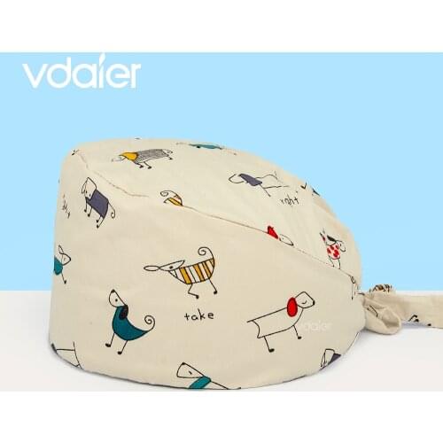 Adjustable Working Cap with Sweatband,Bouffant Tie Back Hat, Suitable for Men and Women Scrub Cap Operating room lab hat