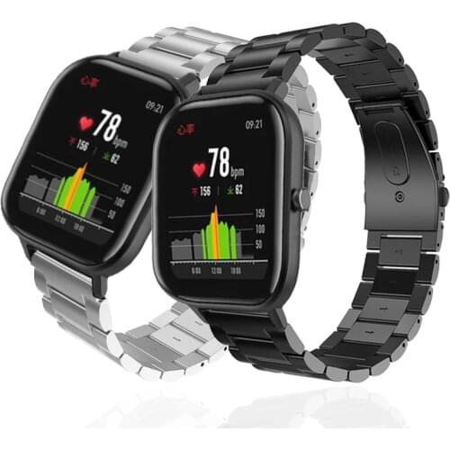 Stainless Steel Strap for Xiaomi huami Amazfit Stratos 3 2 2S /PACE/GTR 47MM Watch Band for Huawei Watch GT GT2 46mm Straps